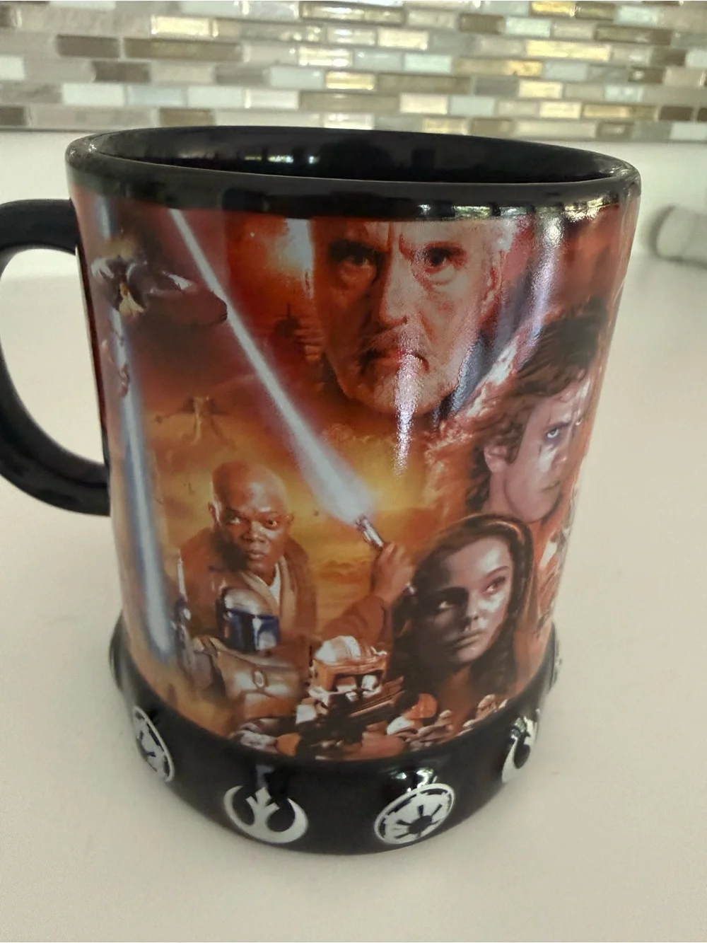Gallery Black Ceramic Star Wars Character Collage large Coffee Mug